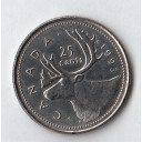 1993 - CANADA Quarto di Dollaro Renna Poco Circolato